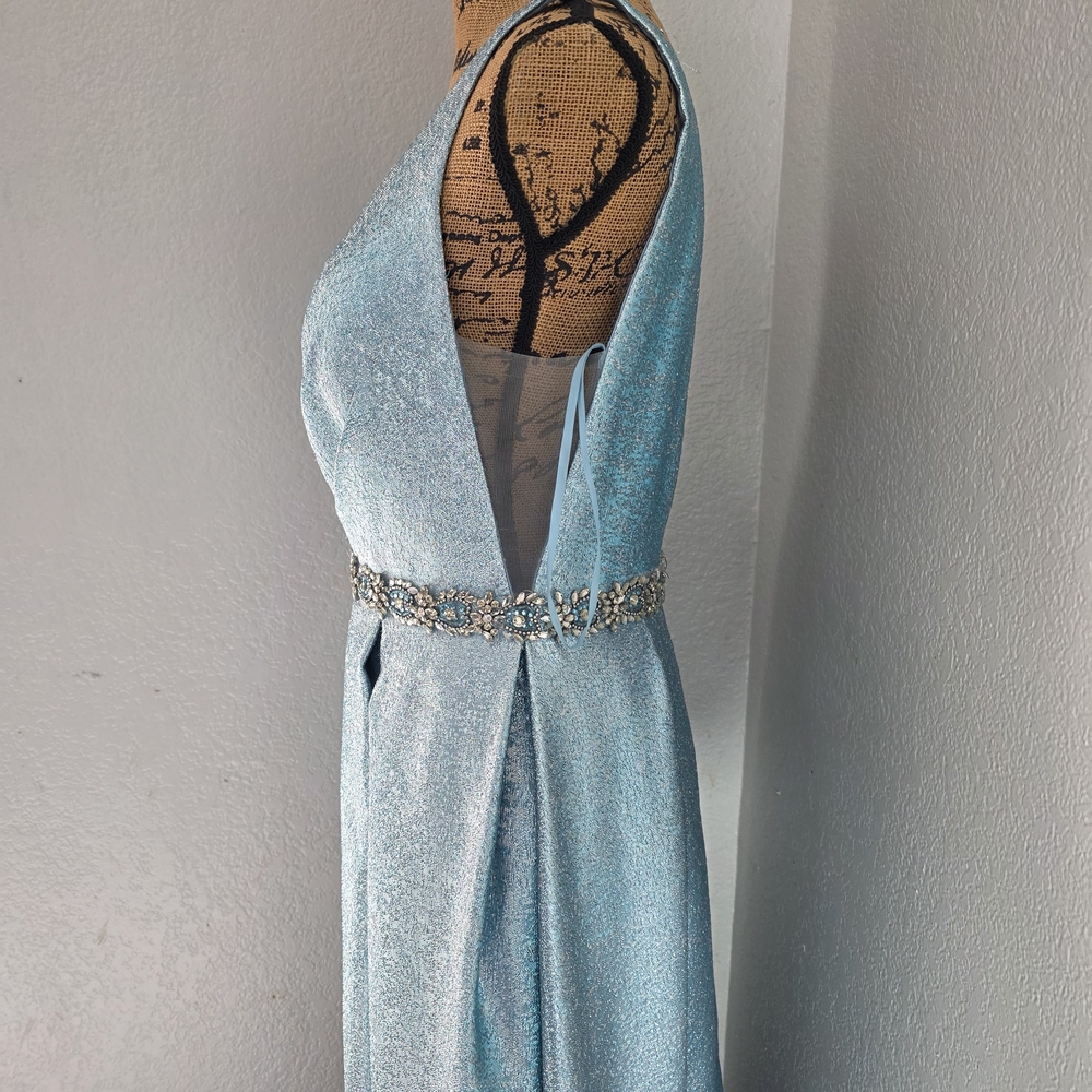 Aspeed Light Blue Shimmer Prom Dress - Picture 4 of 6
